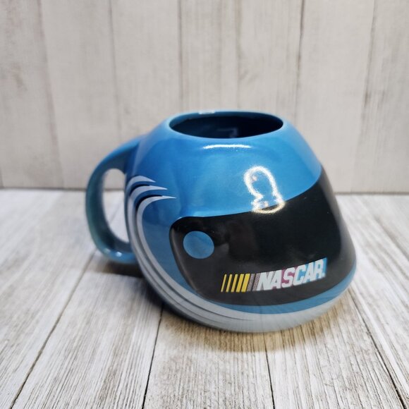 NASCAR Racing Helmet Coffee Mug Cup Blue Ceramic 2004 - Picture 2 of 8